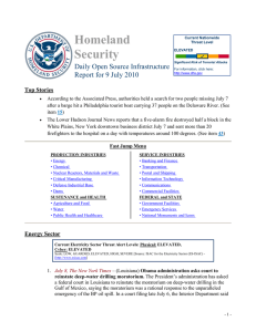 Homeland Security Daily Open Source Infrastructure Report for 9 July 2010