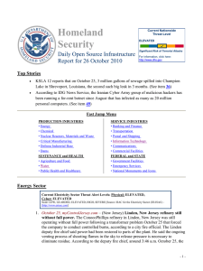 Homeland Security Daily Open Source Infrastructure Report for 26 October 2010