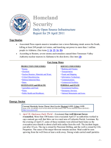 Homeland Security Daily Open Source Infrastructure Report for 29 April 2011