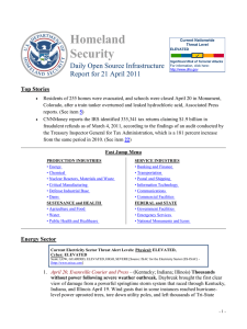 Homeland Security Daily Open Source Infrastructure Report for 21 April 2011