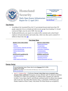 Homeland Security Daily Open Source Infrastructure Report for 12 April 2011