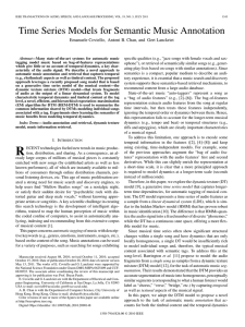 Time Series Models for Semantic Music Annotation