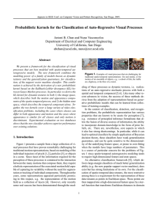 Probabilistic Kernels for the Classification of Auto-Regressive Visual Processes