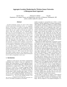 Aggregate Location Monitoring for Wireless Sensor Networks: A Histogram-based Approach