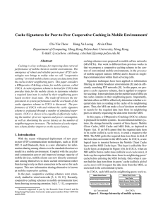 Cache Signatures for Peer-to-Peer Cooperative Caching in Mobile Environments