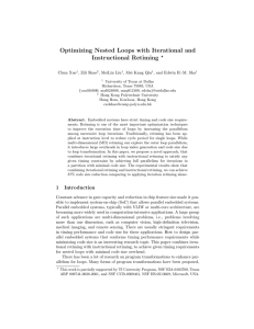 Optimizing Nested Loops with Iterational and Instructional Retiming ? Chun Xue