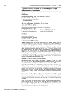 Algorithms and analysis of scheduling for loops with minimum switching Zili Shao*