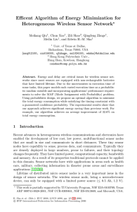 Eﬃcent Algorithm of Energy Minimization for Heterogeneous Wireless Sensor Network  Meikang Qiu