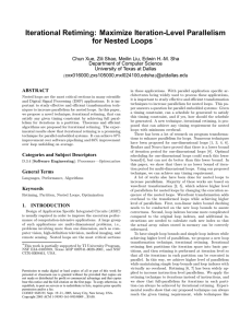 Iterational Retiming: Maximize Iteration-Level Parallelism for Nested Loops