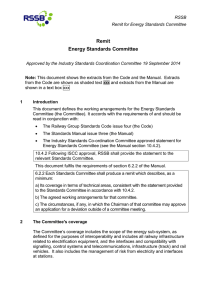 Remit Energy Standards Committee