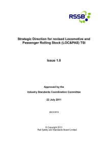 Strategic Direction for revised Locomotive and Passenger Rolling Stock (LOC&amp;PAS) TSI