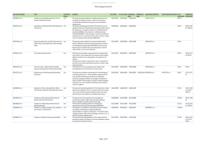 RGS Catalogue Dec 2015 Document Number Title Document