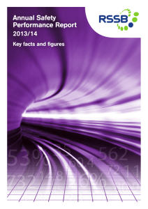 Annual Safety Performance Report 2013/14 Key facts and figures