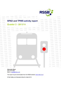 SPAD and TPWS activity report Quarter 2 - 2013/14 Alexander Moor
