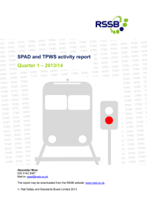 SPAD and TPWS activity report Quarter 1 – 2013/14  Alexander Moor