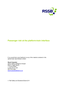 Passenger risk at the platform-train interface