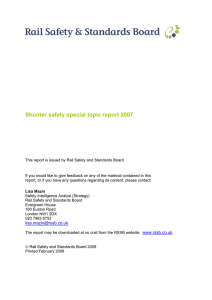Shunter safety special topic report 2007