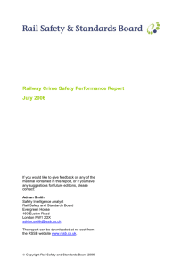 Railway Crime Safety Performance Report July 2006