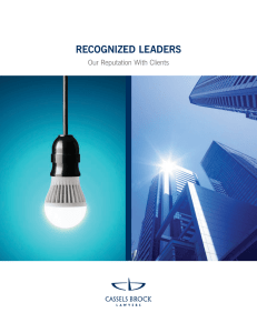 RECOGNIZED LEADERS Our Reputation With Clients