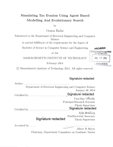 Simulating  Tax  Evasion  Using  Agent ... Modelling  And  Evolutionary  Search Osama  Badar