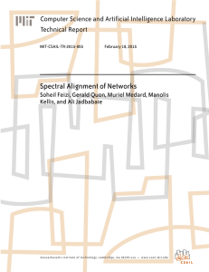 Spectral Alignment of Networks Computer Science and Artificial Intelligence Laboratory Technical Report