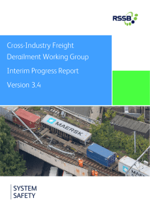 Cross-Industry Freight Derailment Working Group Interim Progress Report Version 3.4