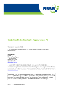 Safety Risk Model: Risk Profile Report, version 7.5