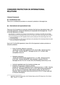 CONSUMER PROTECTION IN INTERNATIONAL RELATIONS