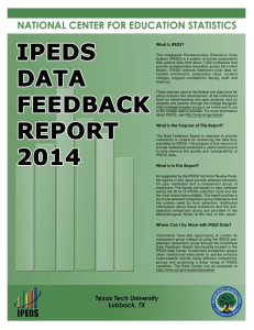 NATIONAL CENTER FOR EDUCATION STATISTICS What Is IPEDS?
