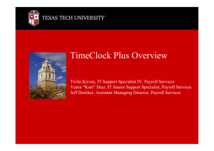 TimeClock Plus Overview