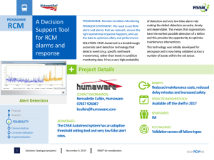 RCM A Decision Support Tool