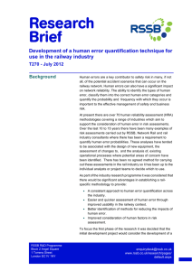 Research Brief Development of a human error quantification technique for