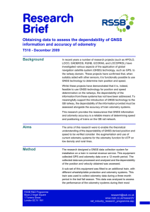 Research Brief Obtaining data to assess the dependability of GNSS