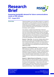 Research Brief Assessing bandwidth demand for future communications needs on GB railways