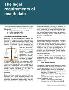 Legal requirements of health data