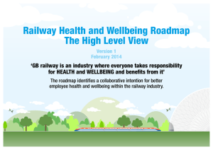 Railway Health and Wellbeing Roadmap The High Level View