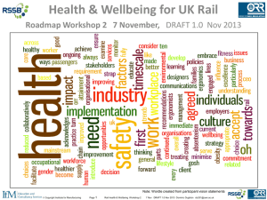 Health &amp; Wellbeing for UK Rail 1