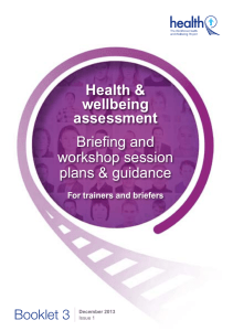 Health &amp; wellbeing assessment Briefing and