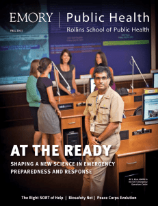 AT THE READY SHAPING A NEW SCIENCE IN EMERGENCY PREPAREDNESS AND RESPONSE