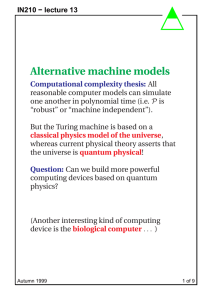 Alternative machine models