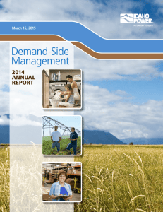 Demand-Side Management 2014 ANNUAL