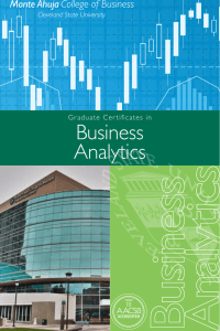 Business Analytics Graduate Cer tificates in
