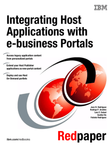 Integrating Host Applications with e-business Portals Front cover