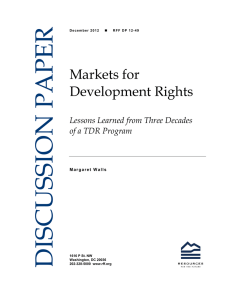 DISCUSSION PAPER Markets for Development Rights