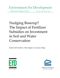 Environment for Development  Nudging Boserup? The Impact of Fertilizer