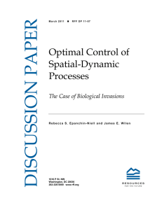 DISCUSSION PAPER Optimal Control of Spatial-Dynamic