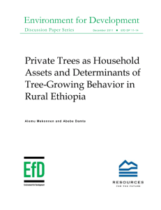 Environment for Development Private Trees as Household Assets and Determinants of