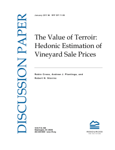 The Value of Terroir: Hedonic Estimation of Vineyard Sale Prices