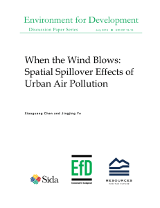 Environment for Development When the Wind Blows: Spatial Spillover Effects of