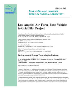Los  Angeles  Air  Force  Base ... to Grid Pilot Project  E